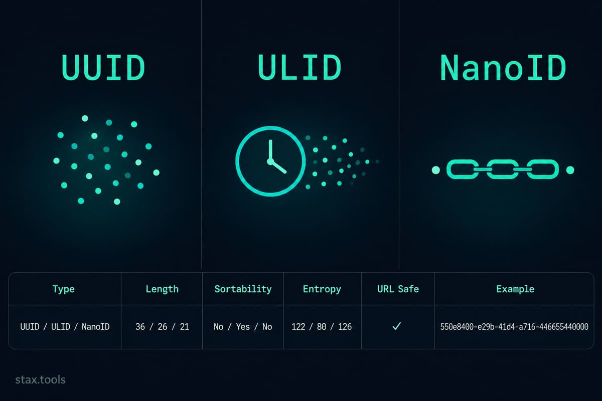 UUID vs ULID vs NanoID: Which ID Format in 2026?